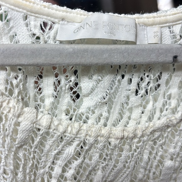 Anne Fontaine Cream Lace Blouse - Picture 5 of 5